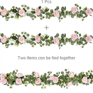 พร้อมส่ง ดอกไม้ปลอม เถาวัลย์ปลอม ดอกคาเมลเลีย ใบไม้ปลอม สวยเหมือนจริง ตกแต่งบ้าน งานแต่งงาน ปาร์ตี้