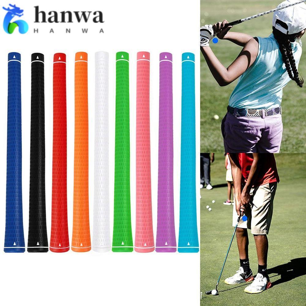HANWA Golf Club Grips, หลายสีมาตรฐาน Midsize Golf Grip, ยางทนต่อการสึกหรอ Universal Handle Irons Woods