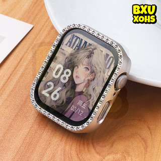 กรณี Biling รู for Huawei Watch Fit 5 4 3 / 5 4 Pro ผู้หญิงชุบเพชร PC หนักเต็มจอป้องกันกันชนฝาครอบอุปกรณ์เสริม