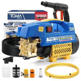 TOMA JAPAN เครื่องฉีดน้ำแรงดันสูง 400 บาร์ 3800 วัตต์ รุ่นใหม่! มอเตอร์เหนี่ยวนำ Induction Motor S9 รุ่น S9-400BT