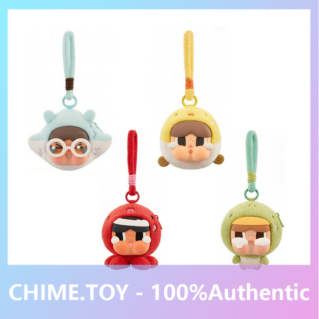 P POPMART POPMART CRYBABY Tears in the Sea Series หูฟังกระเป๋า Mystery Box ของขวัญเล่นอินเทรนด์
