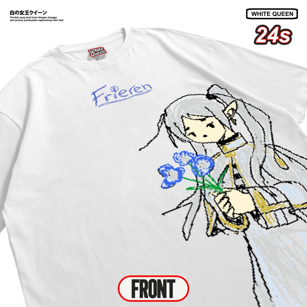เสื้อยืด oversized / Kaos Frieren Coret2 Anime Sousou no Frieren