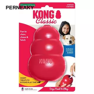 PERNEAKY Kong ของเล่นสุนัข, ของเล่นลูกสุนัข Erratic Bounce Kong ที่ทนทานยางหลายขนาดของเล่นเคี้ยว