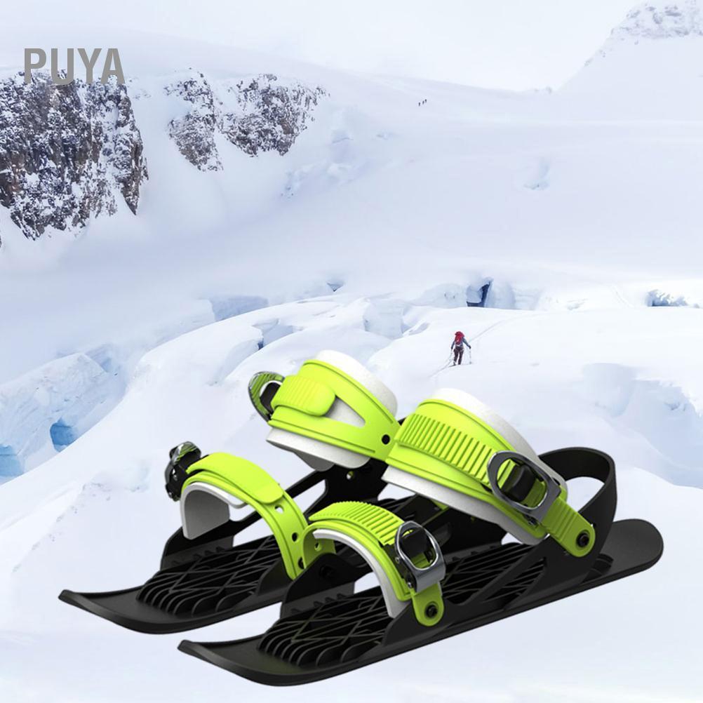 Puya Puya MINI สกีสเก็ตสำหรับหิมะปรับรองเท้าสกีฤดูหนาวสั้น Snowskates Snowblades Skiboards ความบันเทิงกลางแจ้ง - รูปที่ 7