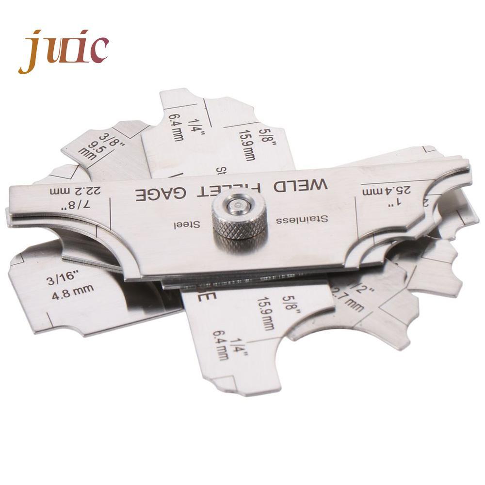 JUIC 7PCS เครื่องเชื่อม, 1/8-1 MM & นิ้วเชื่อม Fillet Gages ชุด, Ulnar เครื่องเชื่อมโลหะ MG-11 เชื่อ