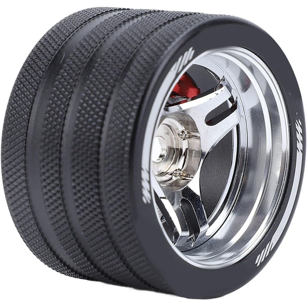 พวงมาลัย RC อลูมิเนียมอัลลอยด์พร้อมการออกแบบดิสก์เบรกจําลองเหมาะสําหรับ SANWA MT41/MT51/M17 Series, 