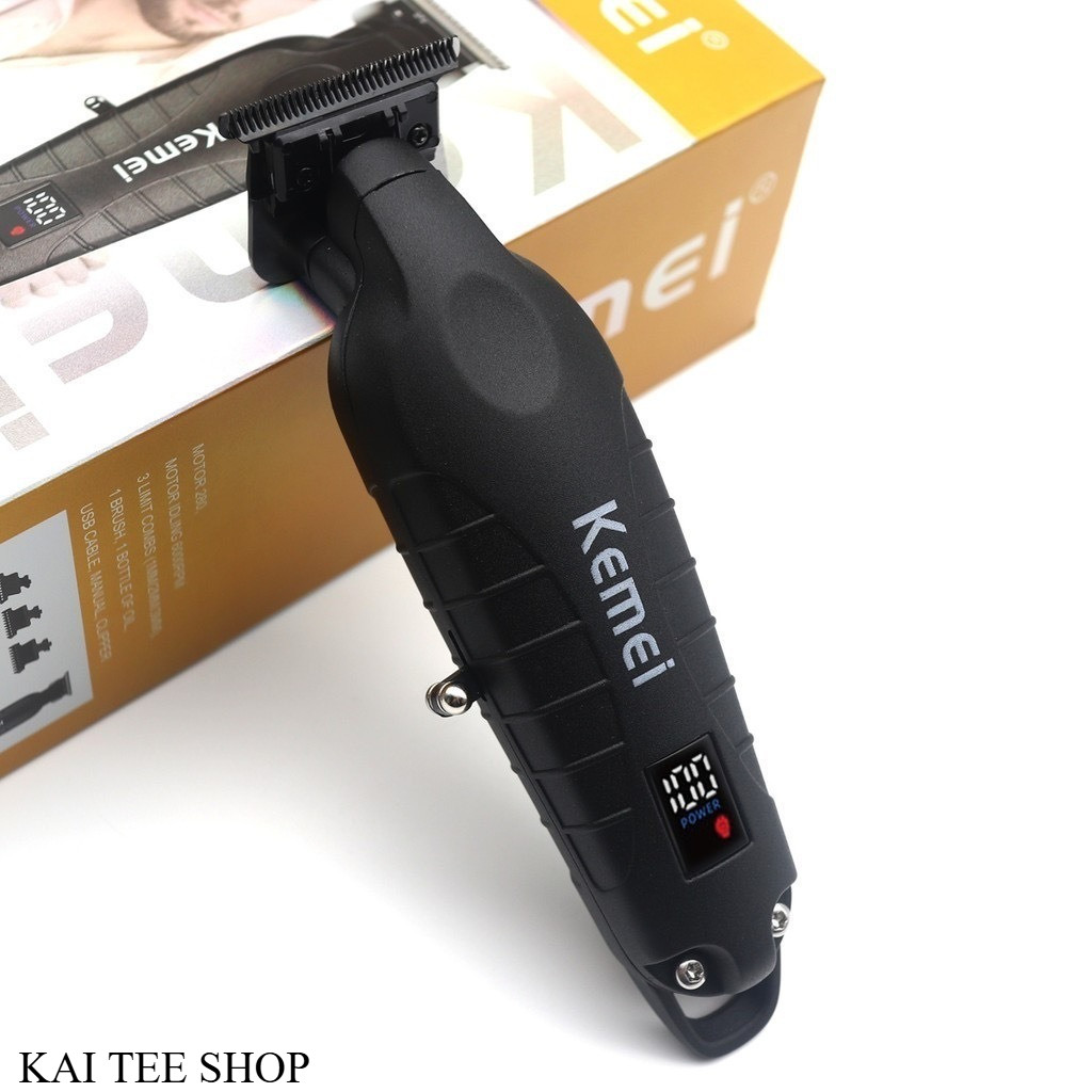 Kemei KM-2293ของแท้ 100% ปัตตาเลี่ยนไร้สาย อัจฉริยะ ชาร์จได้ เสียงเงียบ ปัตตาเลี่ยนตัดKemei KM-2293