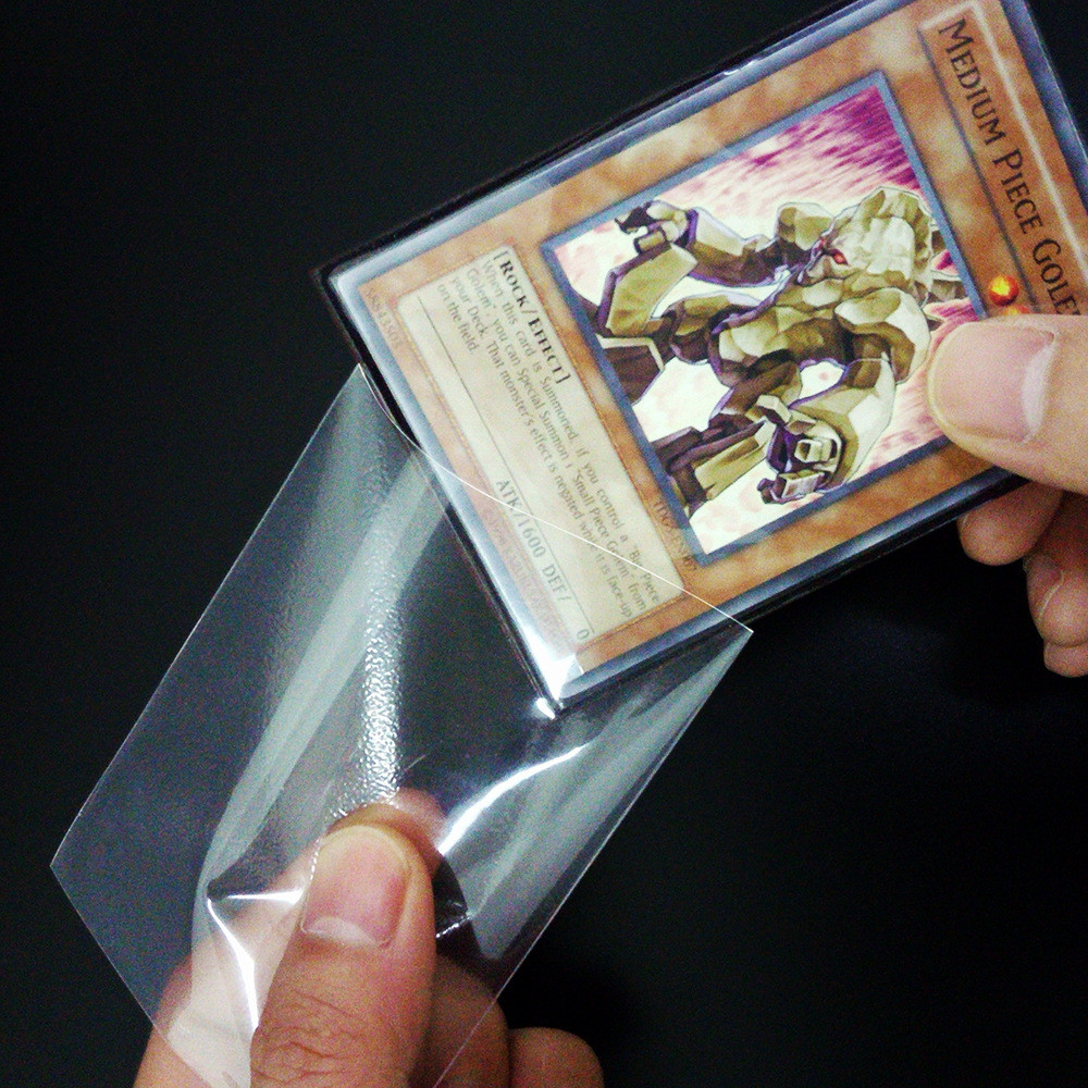 Hengwei * Yu-Gi-Oh ที่ใส่การ์ดสามชั้นด้านนอกเสื้อแจ็คเก็ตที่ใส่การ์ดเกมผ้าไหมโปร่งใส Frosted การ์ดที