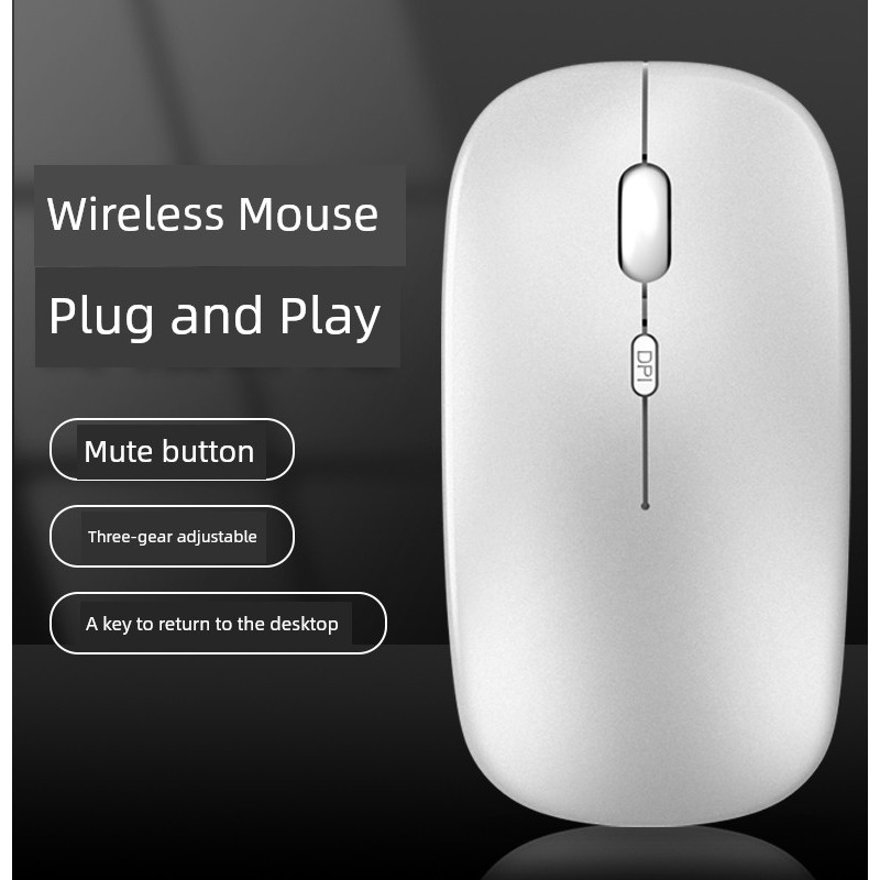 mouse wireless mouse bluetooth ไร้สายแบบพกพาสํานักงานปิดเสียงเมาส์คอมพิวเตอร์ชาร์จบลูทูธ Dual Mode ช