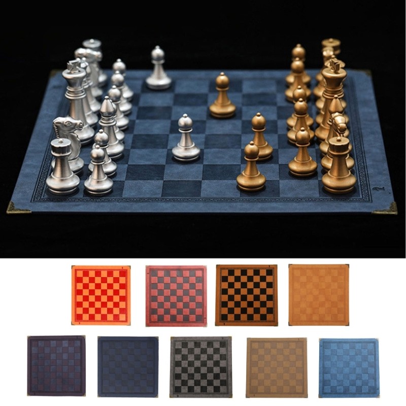 Haha PU Leather Tournament Roll Up Chess Board Chess Rollable กระดานหมากรุกน้ําหนักเบา