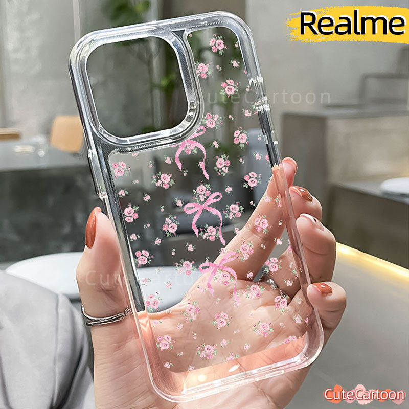 Coquette Bow-Tie PC Case Realme Note-50 C53 C51/C51s OPPO 60 A3-Pro Reno 12/12F A79 Glossy Guys Clea