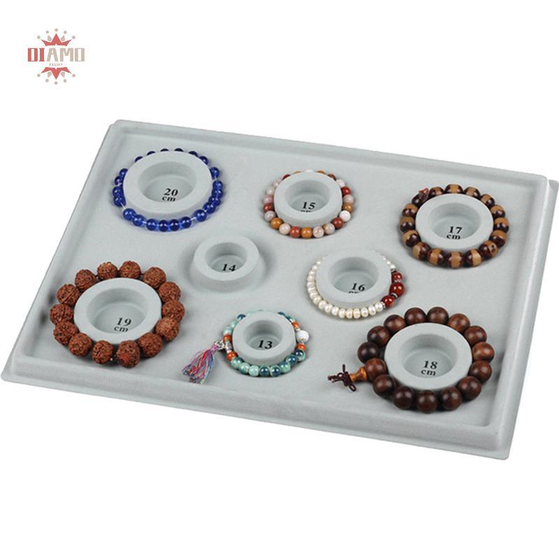 [Yulong] กระดานลูกปัด Flocked สําหรับสร้อยข้อมือสร้อยคอถาดประดับด้วยลูกปัดเครื่องมือวัด KKY