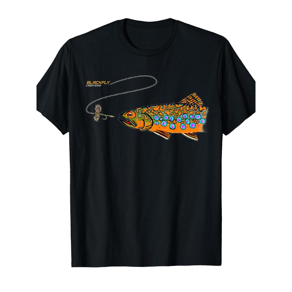 MESIN HIJAU KATUN Mens Fishing Themed T-Shirt Collection: Koi Troop & FIH Pun Fisherman Design! ผ้าฝ