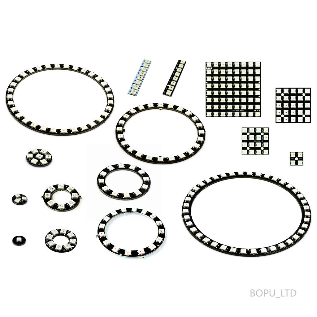 WS2812 RGB LED แหวน 1Bit 8Bit 12Bit 16Bit 24Bit WS2812 5050 RGB LED