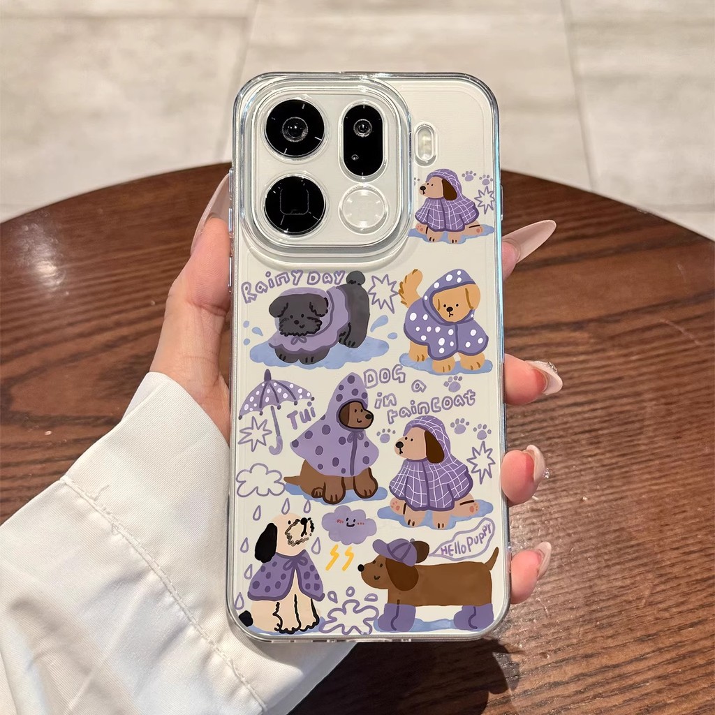 Rainy Day Dog เหมาะสําหรับ iphone17promax เคสโทรศัพท์ Apple 16/15/14/12/11 Huawei 70nova13vivox100 X