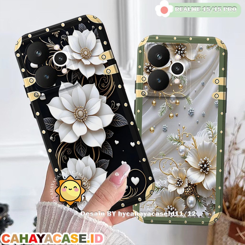 Softcase Flower เข้ากันได้กับ Realme 15 / Realme 15 Pro / Realme 14T / Realme 14 / Realme 9 - เคส