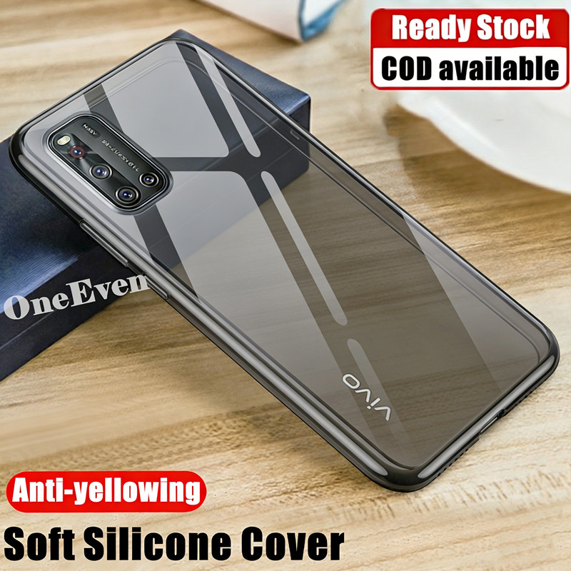 สําหรับVivo V19 Vivo 1933 Softโปร่งแสงซิลิโคนสีดํายืดหยุ่นกันกระแทกTPUคริสตัลClear CoverผิวScratch-resistant Jellyกรณี