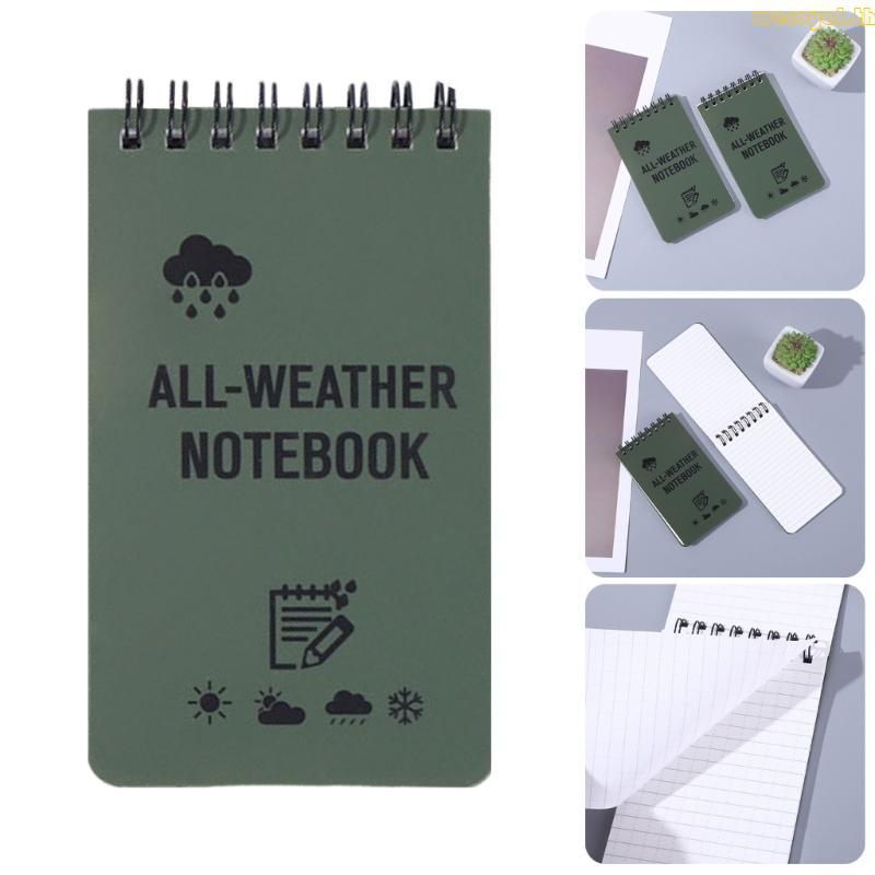 Weroyal All Weather Pocket Notebook สมุดบันทึกกันน้ํา Spirals Lined Field Note Pad