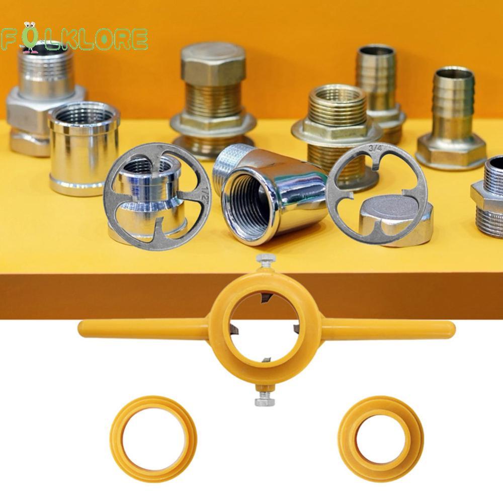 ❉ พื้นบ้าน 6 ชิ้น NPT Thread Tap Die ชุด PVC/NPT Thread Maker เครื่องมือ 1/2 3/4 1 นิ้วประปา PVC ด้า