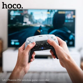 Hoco จอยเกมไร้สาย สำหรับPS4 / PS5 / PC เชื่อมต่อหูฟังได้ Wireless gaming controller hc6