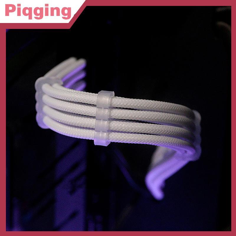 Piqging PSU ATX 24Pin สายไนลอนถัก 8-pin 6 + 2pin สายไฟ 24-pin เมนบอร์ดสําหรับคอมพิวเตอร์พีซีกรณีสายไ