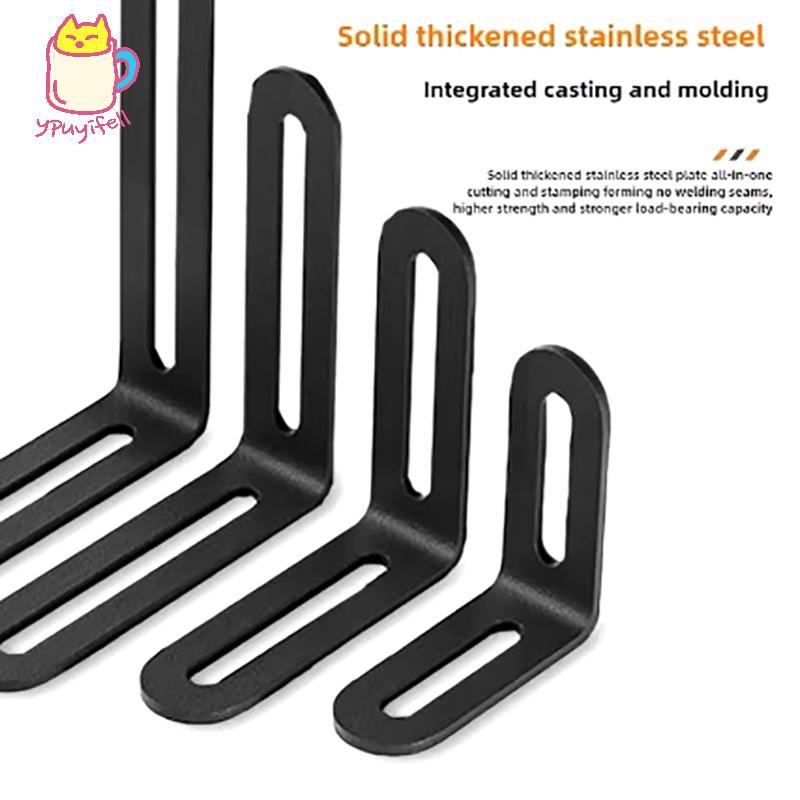 [ใช่] สแตนเลสปรับมุมรหัสยาวหลุมกิจกรรม90 ° Right Angle Furniture Fixer L stoven Collar Bracet Connec