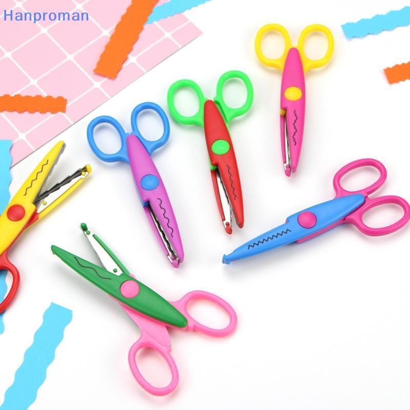 Hanproman>Minimalisticลูกไม้กรรไกรหยักรูปแบบขนาดเล็กรอบหัวเด็กพิเศษนักเรียนArtเครื่องมือเครื่องเขียนกรรไกรสําหรับ Scrapbookingได้ดี