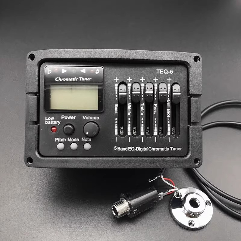ST-Guitar Pickup 5 แบนด์ TEQ-5 พร้อมสิบสองโทน Equal Temperament Tuner 5-band Pickup กีตาร์ไฟฟ้า