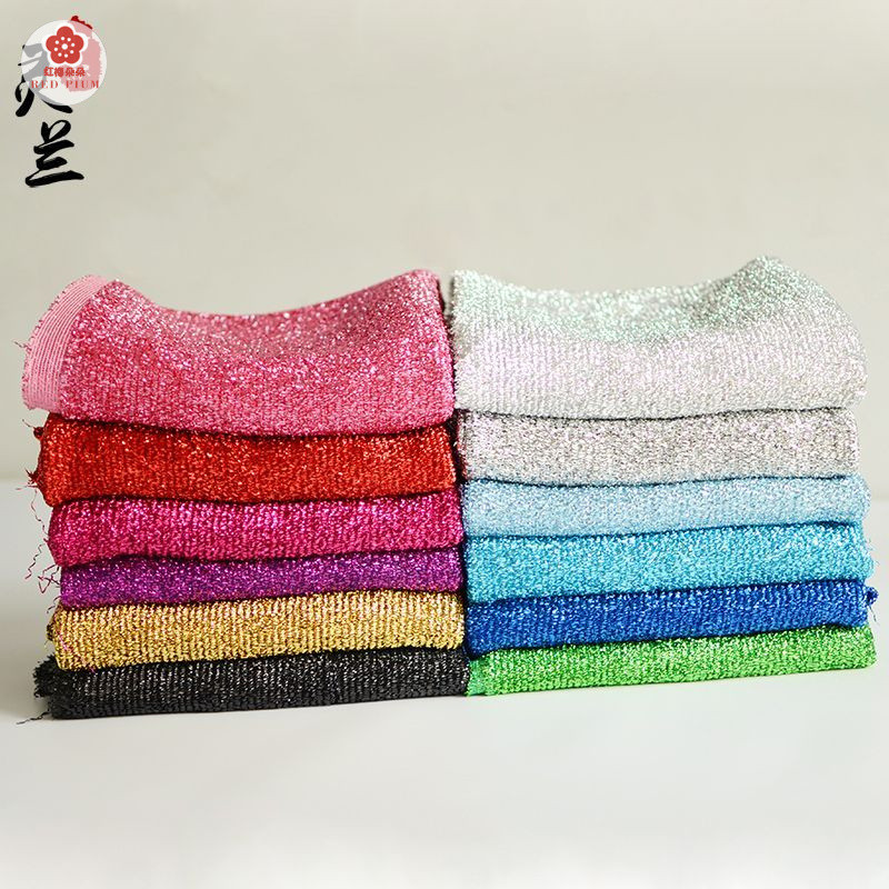 R RED PLUM LN Songmao สุนัขสั้น-ขนสุนัขผ้า Glitter ผ้าแก้วหัวหอมหนาสายประสิทธิภาพงานแต่งงานตกแต่งเวทีการถ่ายภาพพื้นหลังผ้า