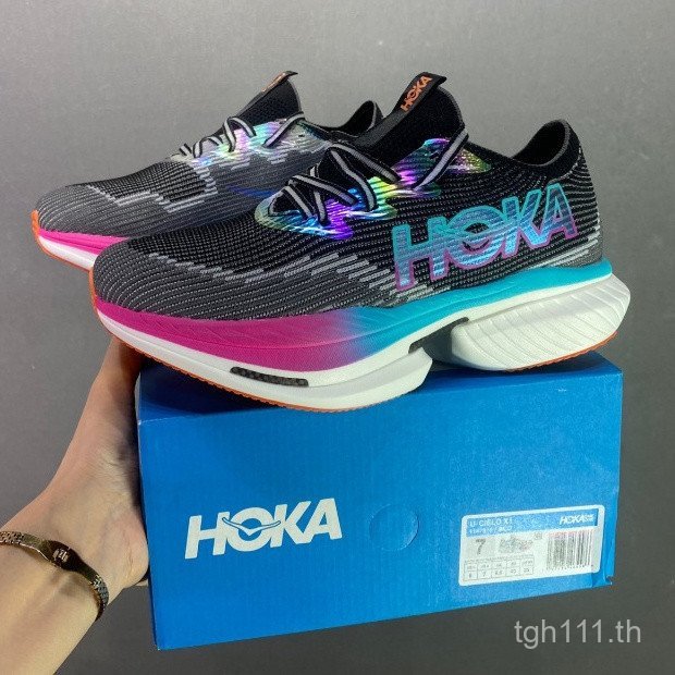 HOKA ONE Cielo X1 รองเท้ากีฬาสําหรับบุรุษและสตรี HOKA Cielo X1 รองเท้าวิ่ง 1147910-BCQ 9GOT WQZX