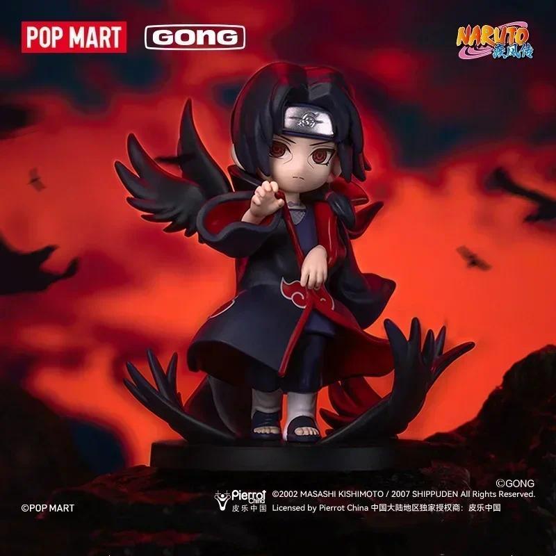 POP MART Naruto Shippuden Akatsuki Arc Series กล่องตาบอดน่ารักอะนิเมะรูป Mystery ตุ๊กตาของเล่นสะสมสําหรับเดสก์ท็อป Guess กระเป๋า