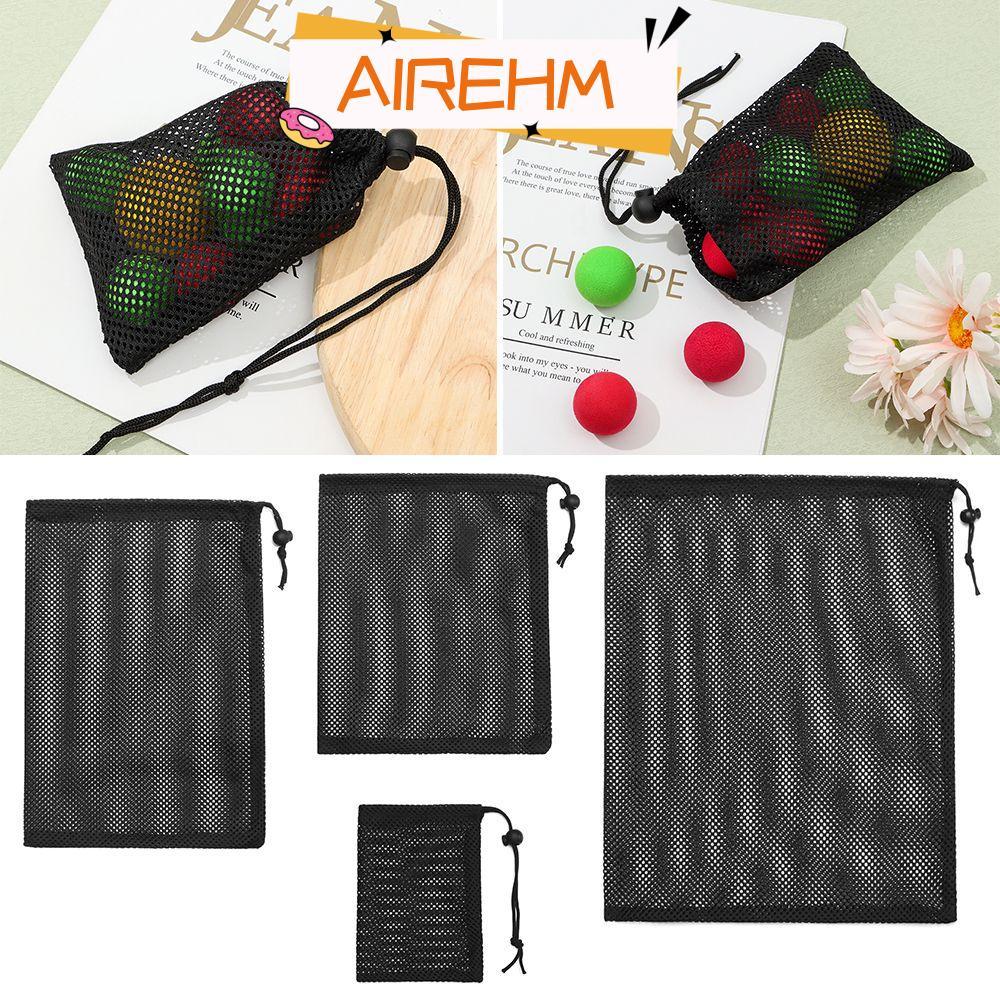 AIRE1HM Mesh Drawstring Bag Travel Multi Purpose Home Laundry Bag