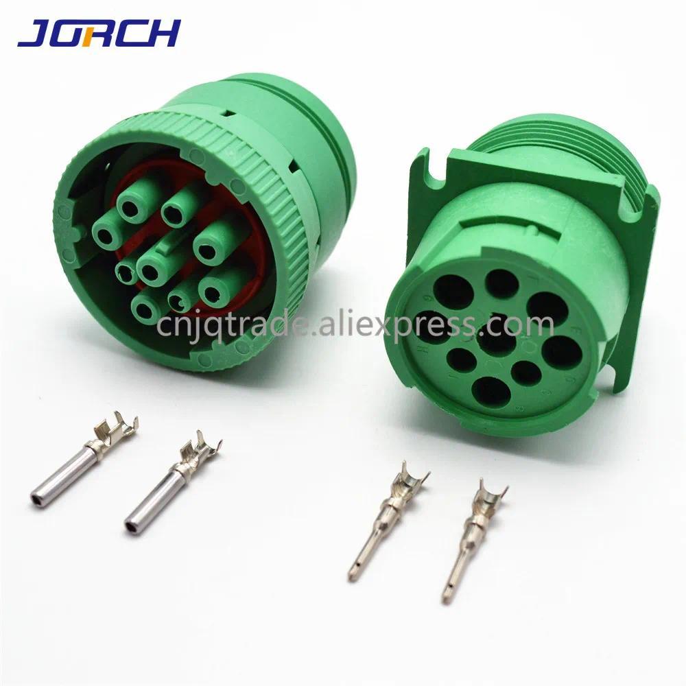 J 1 ชุด 9 PIN HD16-9-1939S HD10-9-1939P Deutsch Green Circular การบินหญิงชายเชื่อมต่อสำหรับ TRACK J1
