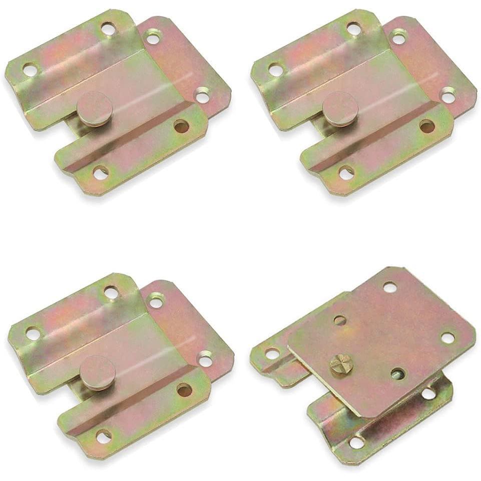 สีเหล็กชุบ 4 ชิ้นตะขอติดผนังที่ทันสมัย, 2.36x1.97 & 2.16x1.77 นิ้ว, 20 ปอนด์ น้ําหนักสูงสุด, กันสนิม