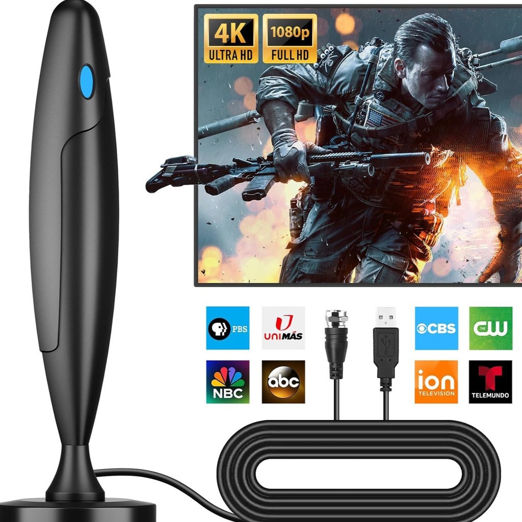 เสาอากาศทีวีรุ่นส่วนตัว HDTV Ground Wave เสาอากาศในร่มกลางแจ้ง HD สัญญาณดิจิตอล Enhanced รับ 25.12.7