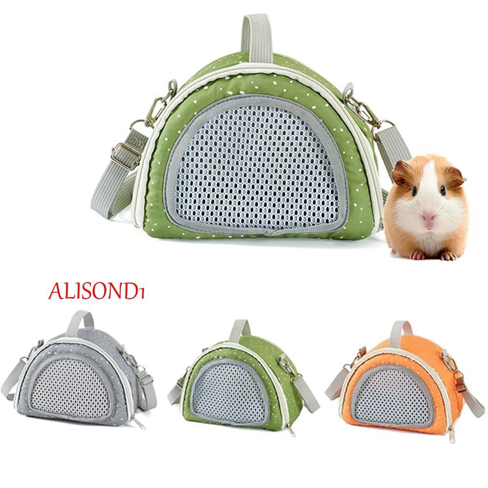 ALISOND1 กระเป๋าใส่สัตว์ขนาดเล็กแบบพกพาระบายอากาศได้สบายกระเป๋าเดินทางหนูแฮมสเตอร์, สายสะพายไหล่ปรับได้อเนกประสงค์พับได้ Anti-escape กระเป๋าใส่สัตว์เลี้ยงหนูแฮมสเตอร์