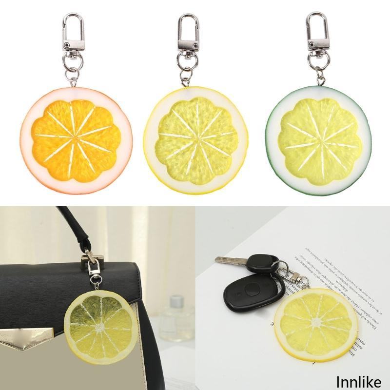 INN Lemon Key Charm เรซิ่นผลไม้รุ่น Key แหวนเครื่องประดับเครื่องประดับแฟชั่นผู้หญิง