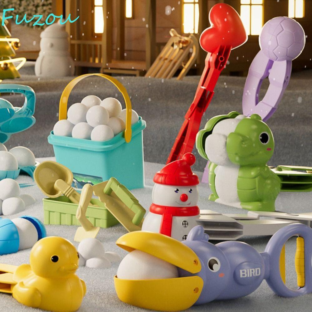 FUZOU Duck Snowball Clip, Montessori Early Education Dinosaur Snowball Maker Mold, Winter Fight Spor