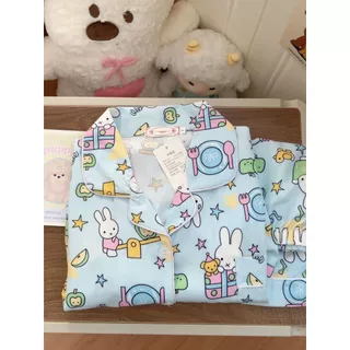 Kawaii Miffy ชุดนอน 3 ชิ้นSoft Summer Short-Sleeve & Shorts&Pants ชุดนอน · Cute Bunny Cartoon Loungewear | พิ้งกี้ฮาเวน