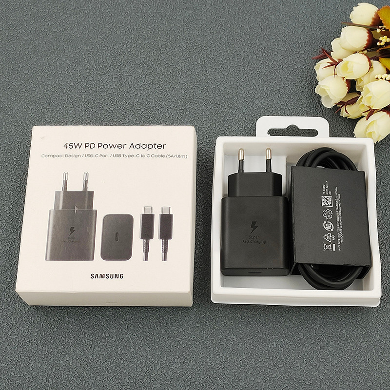 EP-T4510 Original Samsung 45W PD PPS Super Fast GaN Charger 1.8M Usb C ถึงประเภท C สําหรับ Galaxy Z 