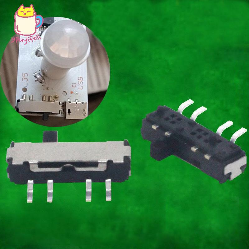 [YPU] 10 ชิ้น 4 ส่วนบุคคล Mini ck Slide Switch On-OFF 3Position Micro Slide Toggle Switch Miniature 