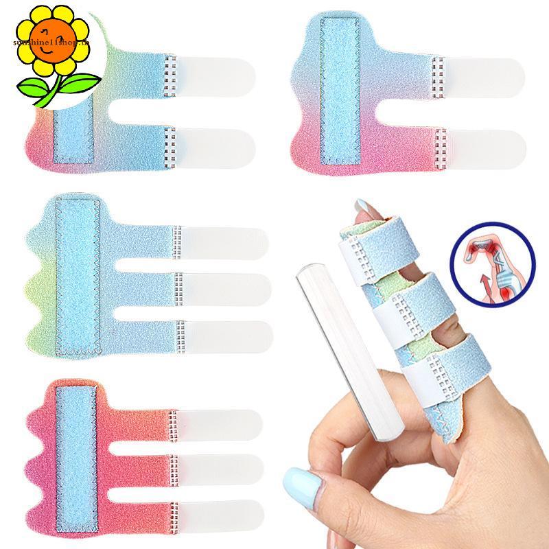 SUNSHOP Trigger Finger Splint Mallet Finger Splint Finger Brace สําหรับโรคข้ออักเสบการบาดเจ็บแพลงเหมาะกับปวดนิ้วกลาง TH