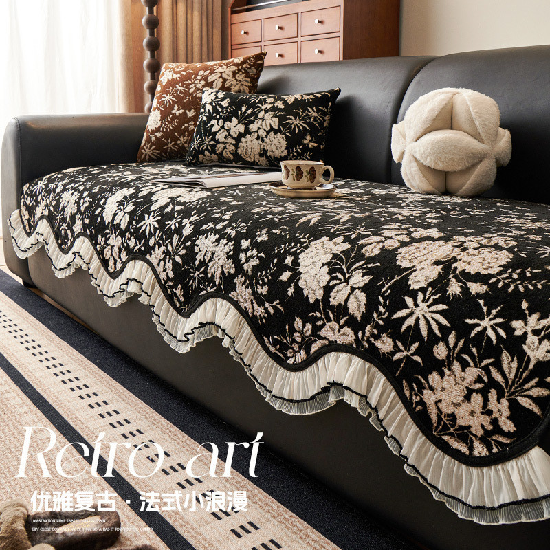 Retro อเมริกันกระโปรงโซฟาเบาะ 2025 สไตล์ใหม่ Four Seasons Universal รูปพิเศษเบาะไม่สม่ําเสมอ Anti-Sl
