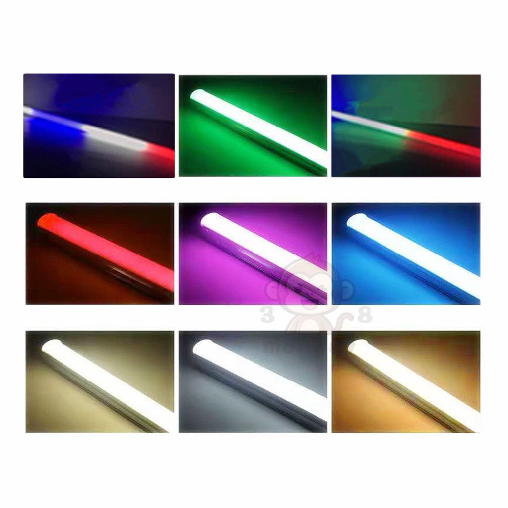 หลอดไฟ เอลอีดี ที8 นีออนสี ขั้วกันน้ำ ถูกที่สุด สําหรับร้านค้าและบ้าน ไฟตกแต่งสวย - รูปที่ 5