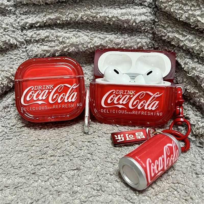 Coca-Cola airpods4 เคสป้องกัน airpodspro2 เคสป้องกัน airpods4 รุ่นเคสป้องกันหูฟัง
