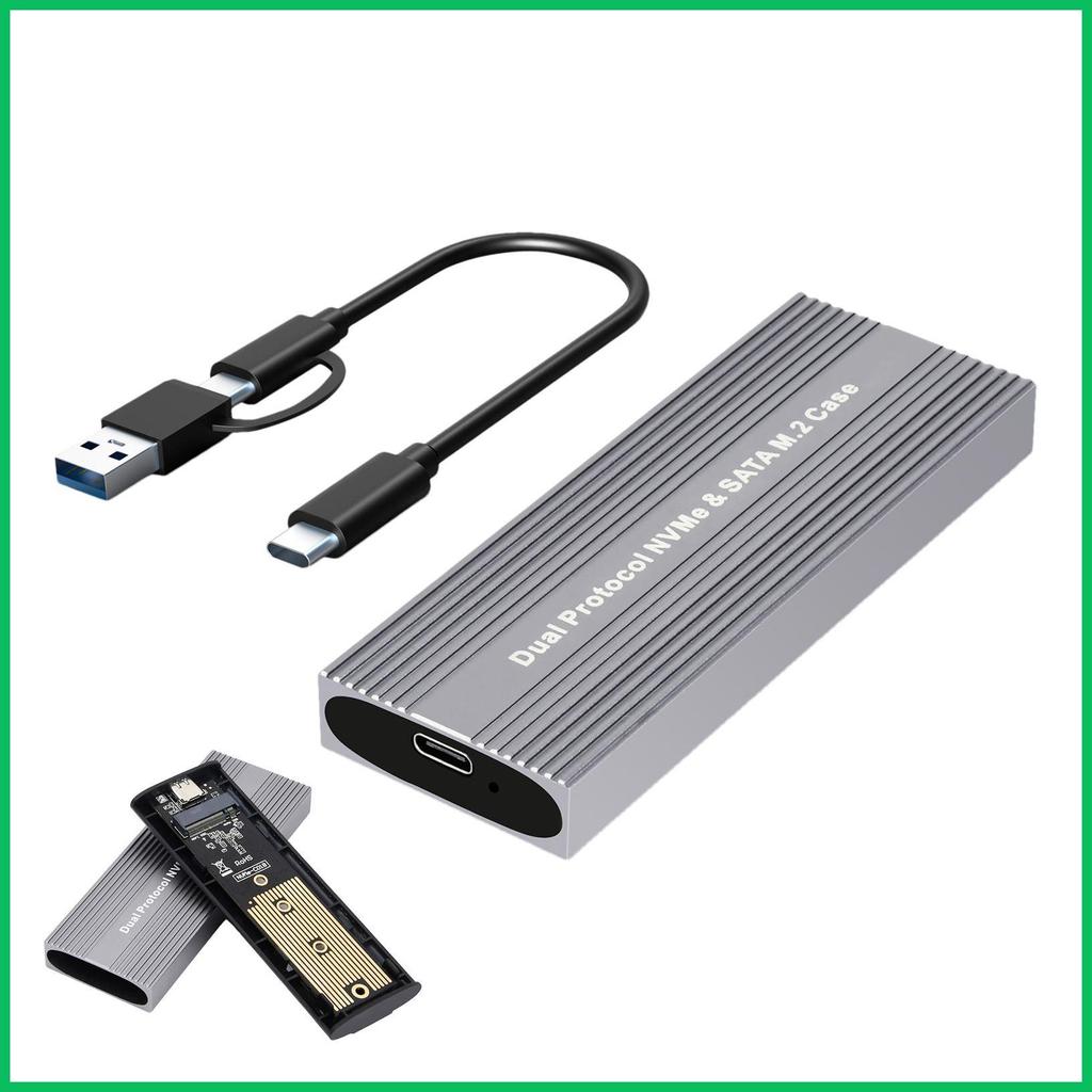 สําหรับ NGFF/SATA M2 SSD Reader Double Protocol M.2 NVMe เป็นอะแดปเตอร์ USB 10Gbps M.2 ฮาร์ดไดรฟ์ Re