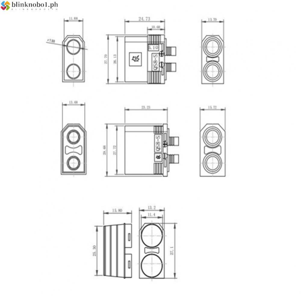 QS8-S ตัวเชื่อมต่อช่วงอุณหภูมิ 30-200°C สําหรับการใช้งานกระแสสูง