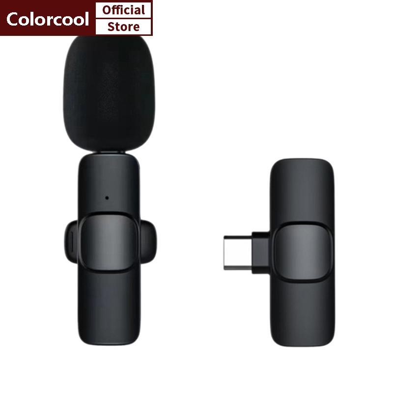 TH ไมโครโฟนไร้สายแบบหนีบเสื้อ K9 Type-C 1-to-1 ไมโครโฟนไร้สายสําหรับการบันทึกสมาร์ทโฟน Podcast HH
