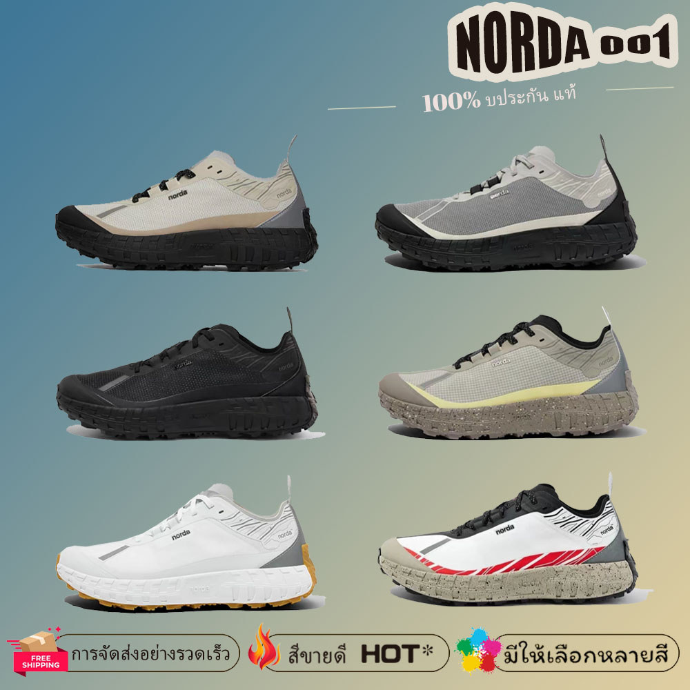 🖤Pre-order รับประกัน แท้100%🖤 NORDA 001 Gray/Black TFO001MCDR/NORDA001LTD รองเท้าผู้ชาย รองเท้าเดินป