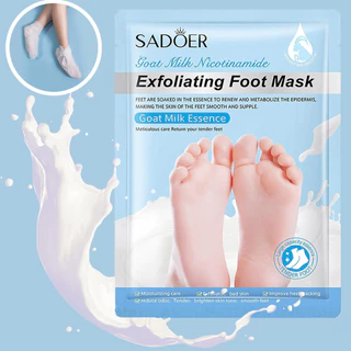 Sadoer มาส์กเท้า นมแพะ สารสกัดจากนมแพะ บำรุงผิวลดเลือนริ้วรอย เพิ่มความชุ่มชื้มให้ผิว ขัดผิว ต่อต้านริ้วรอย